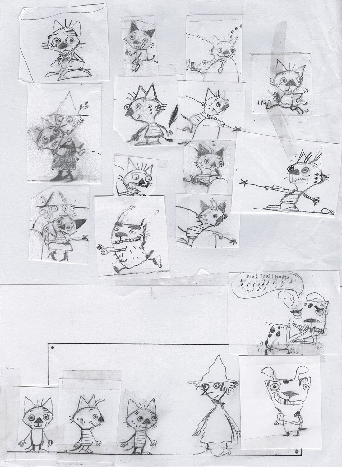 Cats are creatures full of personality. Check out how many sketches were drawn to find Miú!